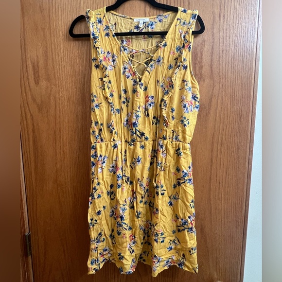 Yellow floral sleeveless sundress - Picture 1 of 3